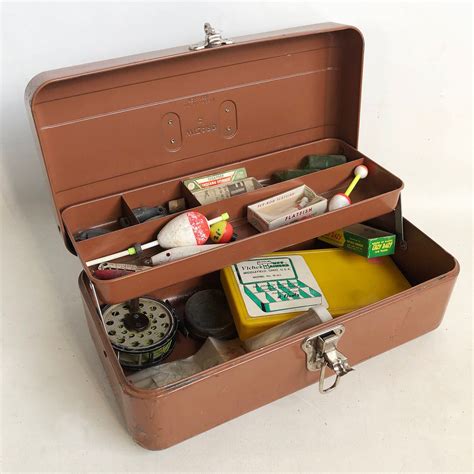 18 metal tackle box|vintage tackle boxes.